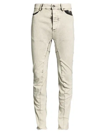 Masnada Man Jeans Off White Size 32 Cotton, Elastane In Neutral
