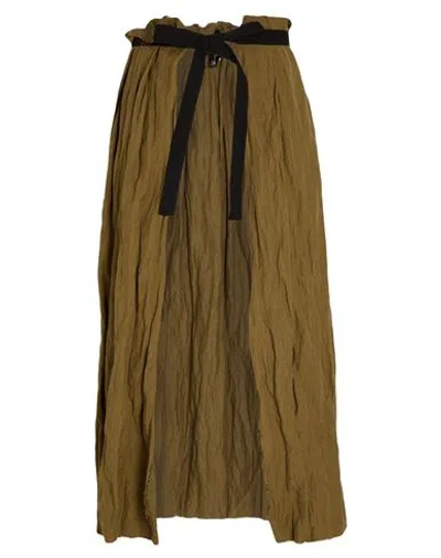 Masnada Man Maxi Skirt Military Green Size Onesize Cotton, Wool, Metallic Fiber