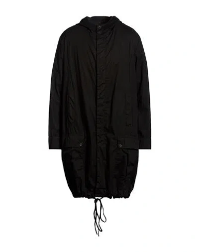 Masnada Man Overcoat & Trench Coat Black Size 40 Cotton, Elastane