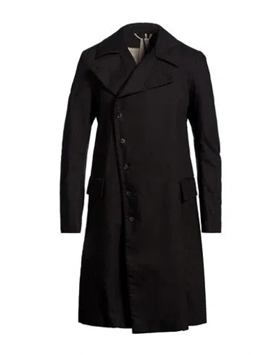Masnada Man Overcoat & Trench Coat Black Size 46 Cotton