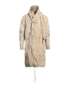 Masnada Man Overcoat & Trench Coat Sand Size 40 Cotton, Elastane In Neutral