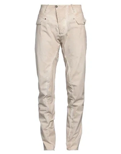 Masnada Man Pants Beige Size 32 Cotton, Elastane