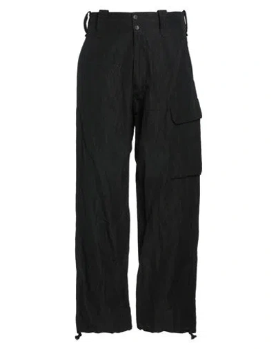 MASNADA MASNADA MAN PANTS BLACK SIZE 32 COTTON, LINEN, METAL