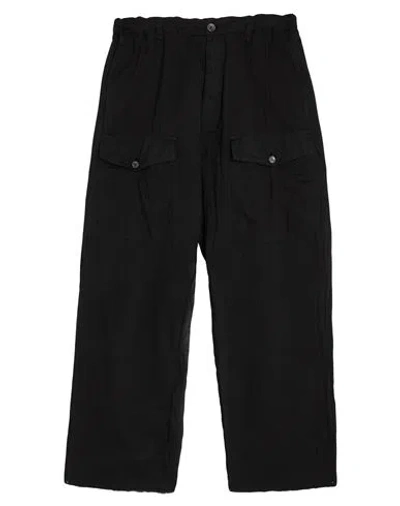 Masnada Man Pants Black Size 34 Cotton In Purple