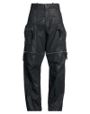Masnada Man Pants Black Size 34 Cotton, Elastane In Black