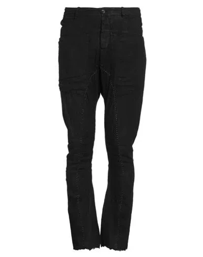 Masnada Man Pants Black Size 36 Linen
