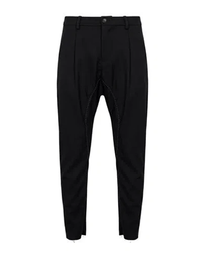Masnada Man Pants Black Size 36 Wool, Elastane