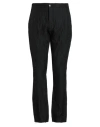 Masnada Man Pants Black Size 38 Cotton, Linen, Metal In Black