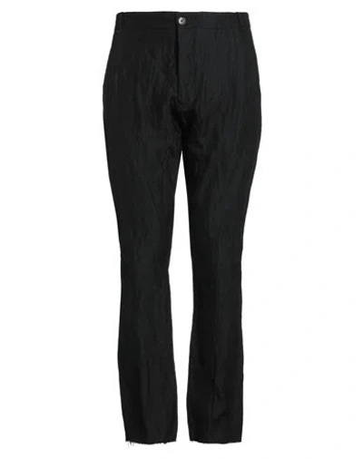 Masnada Man Pants Black Size 38 Cotton, Linen, Metal