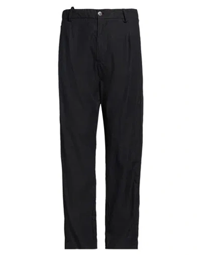 Masnada Man Pants Black Size 38 Cotton, Linen, Paper