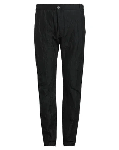 Masnada Man Pants Black Size 38 Cotton, Wool, Metal