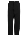 Masnada Man Pants Black Size 38 Wool, Linen In Multi