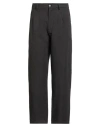 Masnada Man Pants Brown Size 36 Wool, Linen In Black