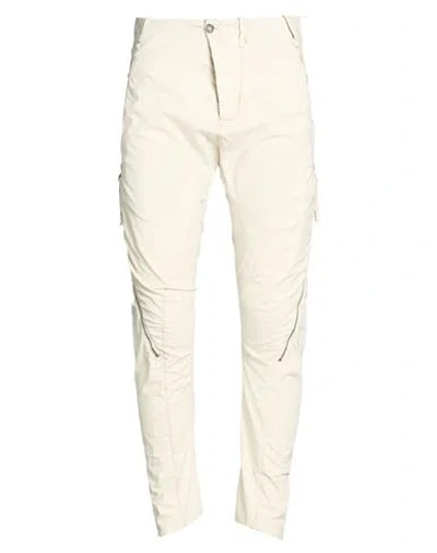 Masnada Man Pants Cream Size 36 Cotton, Elastane In White