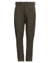 Masnada Man Pants Dark Green Size 32 Cotton, Wool, Metallic Fiber In Brown