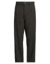 Masnada Man Pants Brown Size 36 Wool, Linen In Green