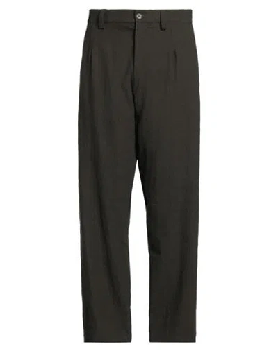 MASNADA MASNADA MAN PANTS DARK GREEN SIZE 38 WOOL, LINEN