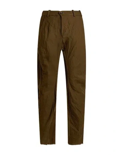 Masnada Man Pants Military Green Size 32 Virgin Wool, Cotton, Metal