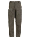 Masnada Man Pants Military Green Size 34 Cotton, Elastane In Brown