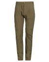 Masnada Man Pants Military Green Size 38 Cotton, Wool, Metal In Green