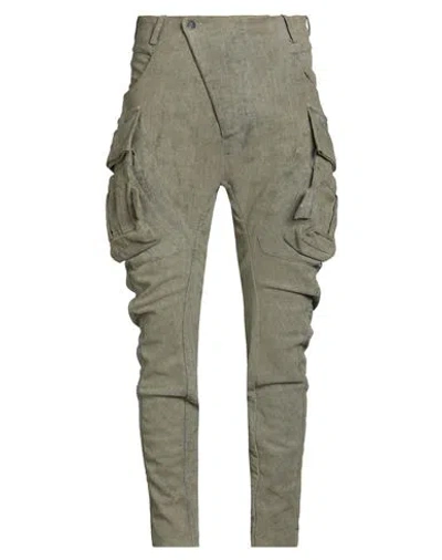 Masnada Man Pants Sage Green Size 32 Cotton, Elastane In Green