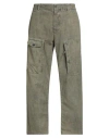 Masnada Man Pants Sage Green Size 32 Cotton, Elastane In Green