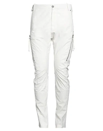 Masnada Man Pants White Size 32 Linen