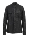 Masnada Long-sleeve Linen Jacket In Black