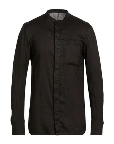 Masnada Man Shirt Black Size 40 Ramie