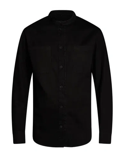 Masnada Man Shirt Black Size 42 Cotton, Elastane