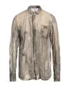 Masnada Man Shirt Khaki Size 44 Cotton In Beige