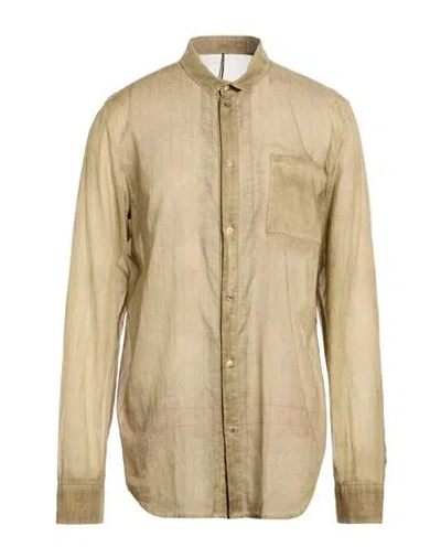 Masnada Man Shirt Khaki Size 44 Cotton In Neutral