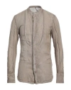 Masnada Man Shirt Military Green Size 42 Linen
