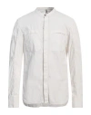 Masnada Man Shirt White Size 46 Linen