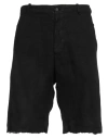 Masnada Man Shorts & Bermuda Shorts Black Size 32 Linen