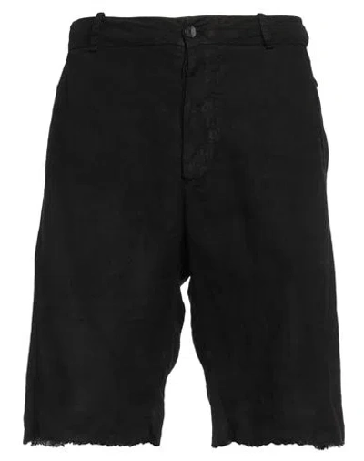 Masnada Man Shorts & Bermuda Shorts Black Size 32 Linen
