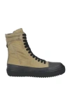 Masnada Man Sneakers Khaki Size 12 Textile Fibers, Leather In Neutral