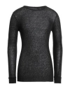 Masnada Man Sweater Black Size 42 Linen, Elastane In Black
