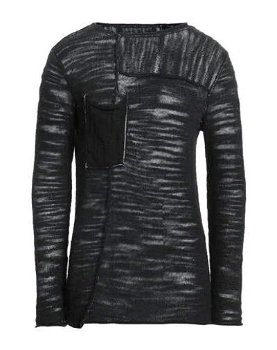Masnada Man Sweater Black Size M Linen