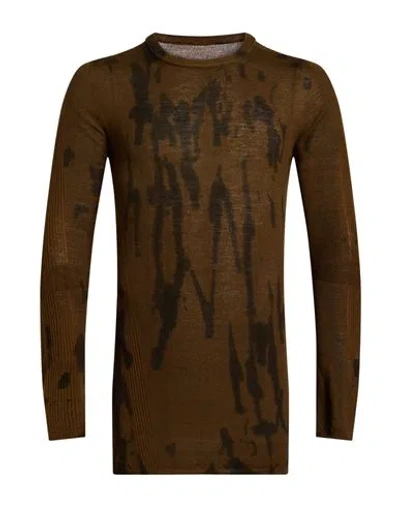 Masnada Man Sweater Brown Size M Merino Wool