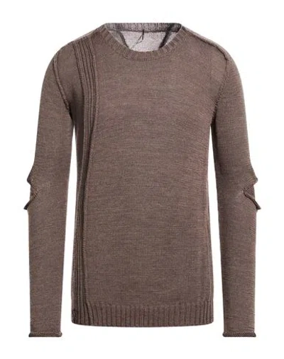 Masnada Man Sweater Light Brown Size S Merino Wool, Linen In Beige