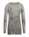 Masnada Man Sweater Military Green Size M Merino Wool In Gray