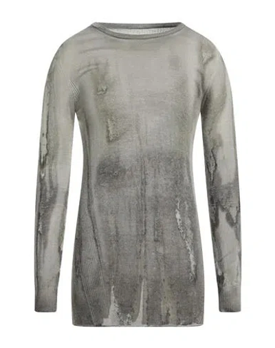 Masnada Man Sweater Military Green Size M Merino Wool In Gray