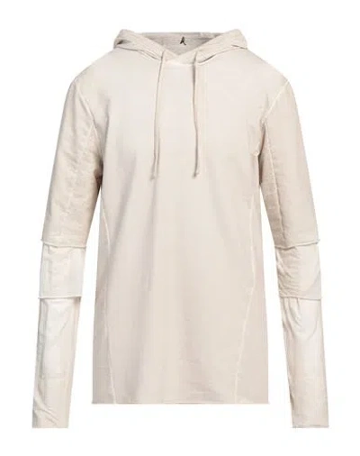 Masnada Man Sweatshirt Beige Size 40 Cotton, Elastane In White