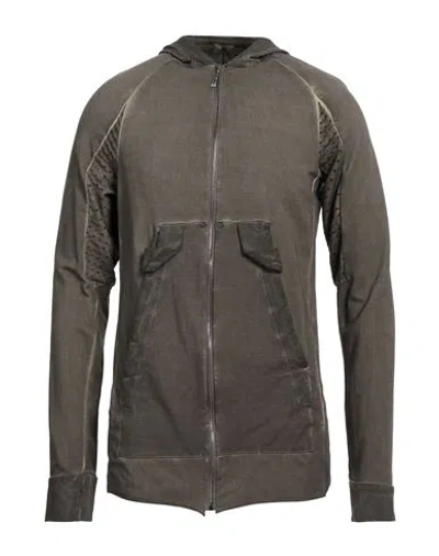 Masnada Man Sweatshirt Dark Brown Size 40 Cotton, Elastane In Green