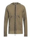Masnada Man Sweatshirt Military Green Size 36 Cotton, Elastane