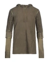 Masnada Man Sweatshirt Military Green Size 40 Cotton, Elastane