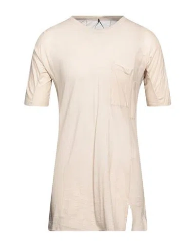 Masnada Man T-shirt Beige Size 40 Cotton