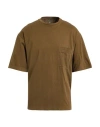 Masnada Man T-shirt Khaki Size 40 Cotton In Brown