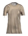 Masnada Man T-shirt Khaki Size 46 Cotton In Beige